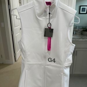 Womens G/Fore White Vest - Sz Sm - Snow